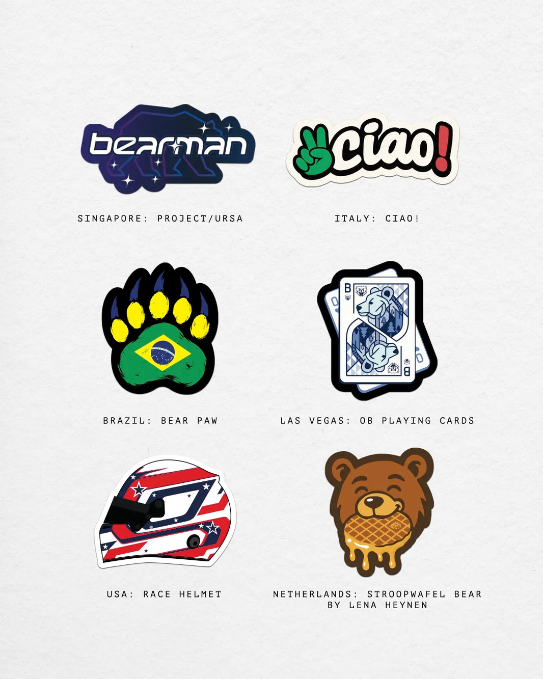 OB Sticker Pack / #2 Belgium to Abu Dhabi