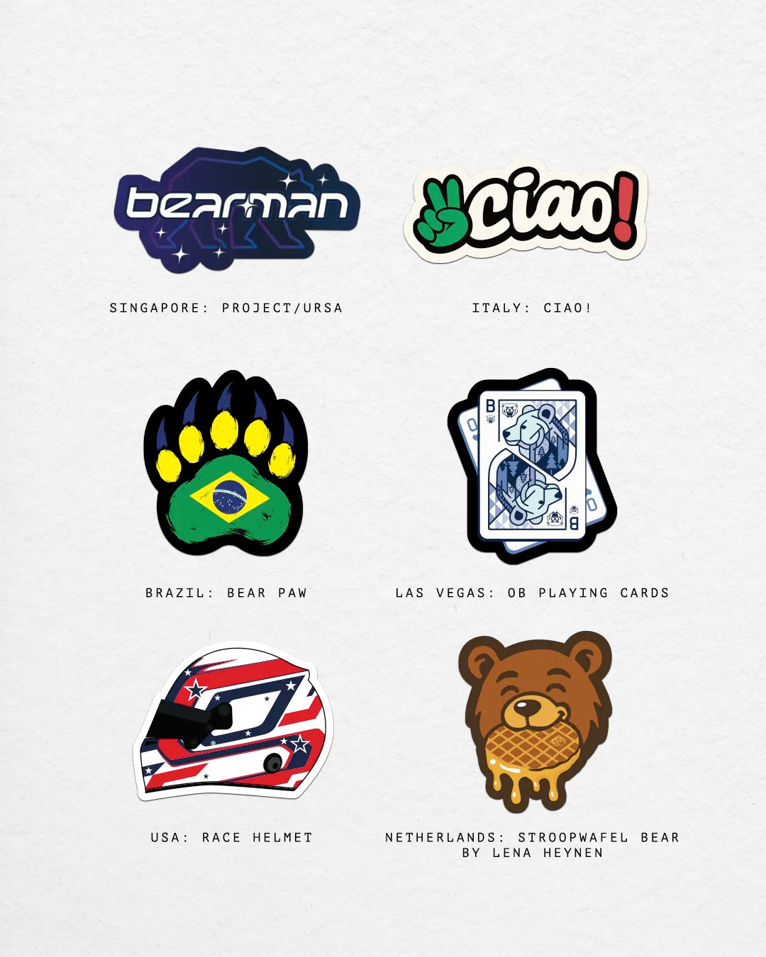 OB Sticker Pack / #2 Belgium to Abu Dhabi