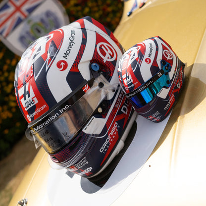 Ollie Bearman SILVERSTONE 2025 1:2 Scale Mini Helmet (Signed by Ollie)