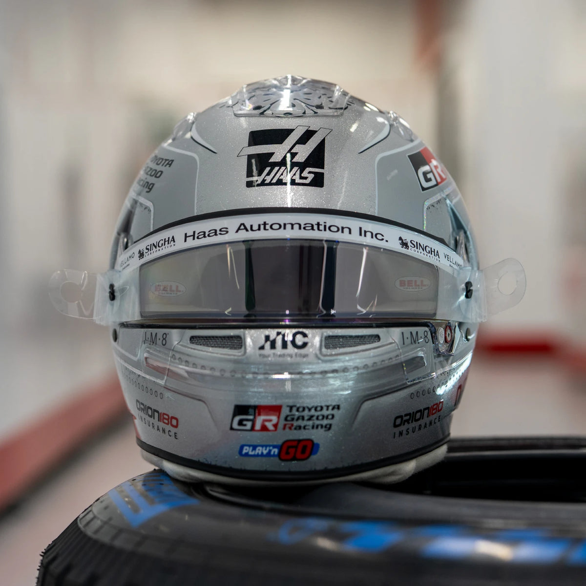 NIGHT RACE 2026 Ollie Bearman 1:2 Scale Mini Helmet