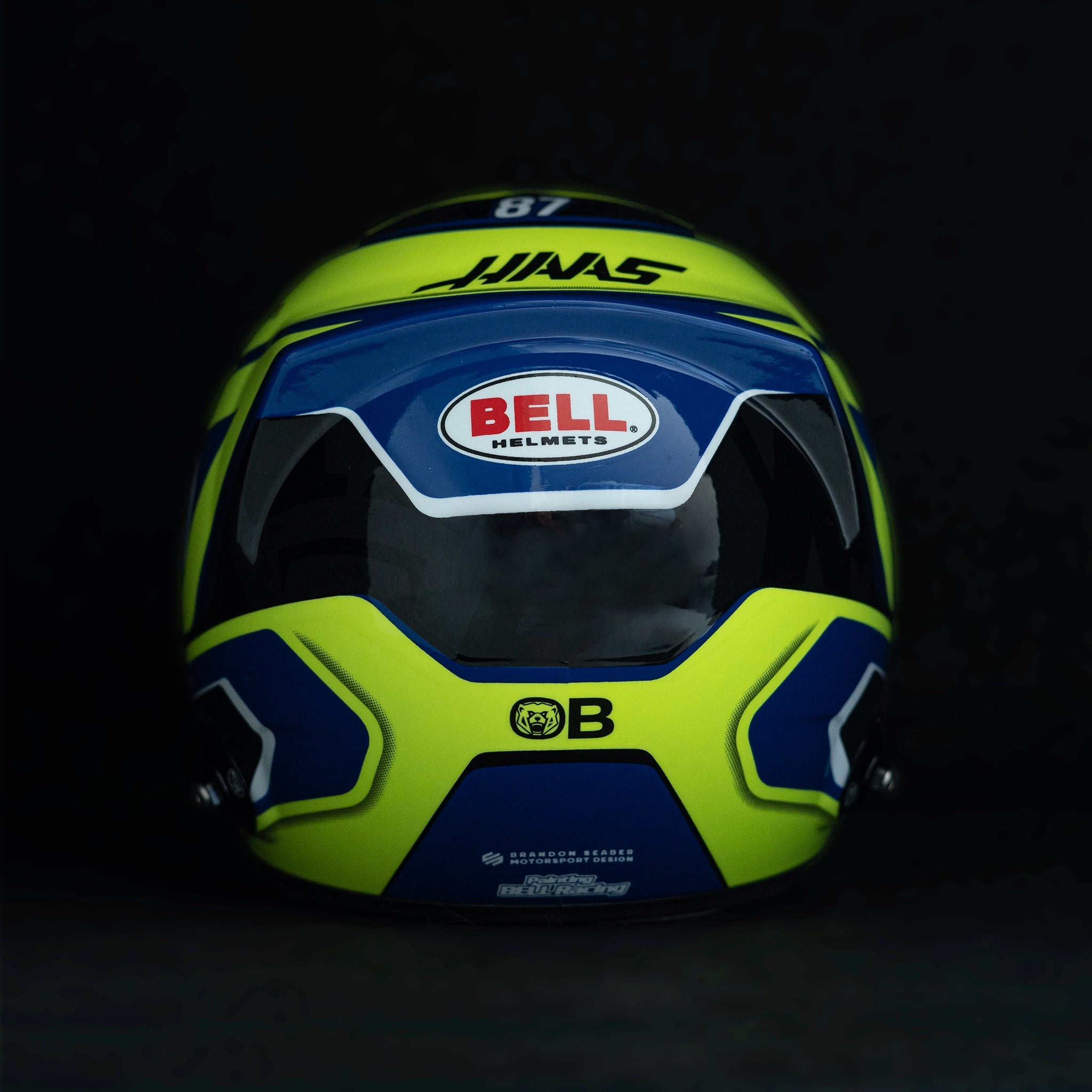 Ollie Bearman 2025 1:2 Scale Mini Helmet