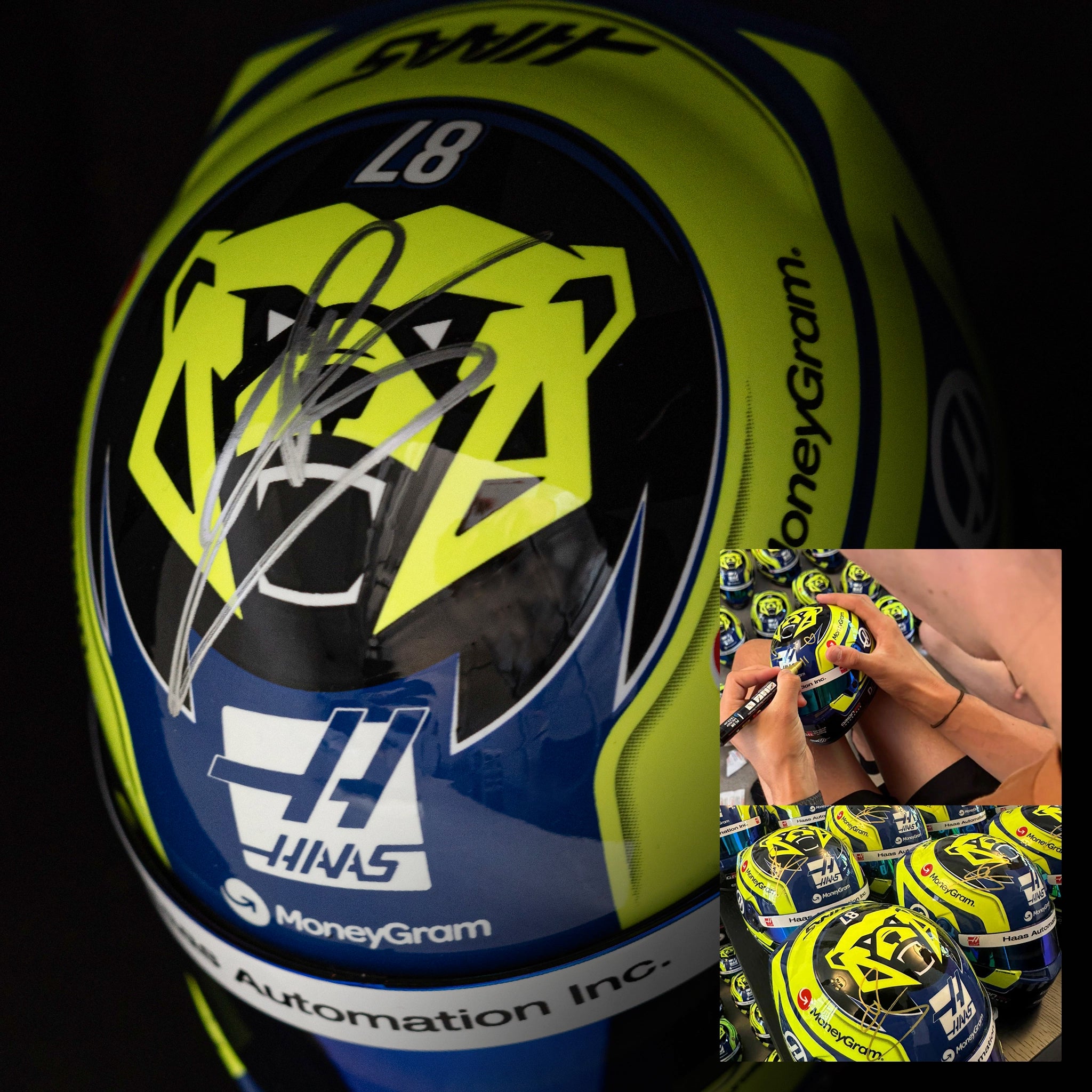 Ollie Bearman 2025 1:2 Scale Mini Helmet